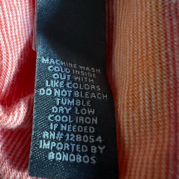 BONOBOS MEN’S SHORT SLEEVE STRIPED SLIM FIT TSHIRT SIZE LARGE PEACH COLOR - Picture 7 of 7